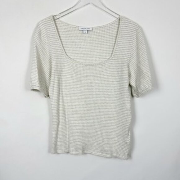 Amour Vert Square Neck Stretch Knir Textured Top Medium - Picture 1 of 4